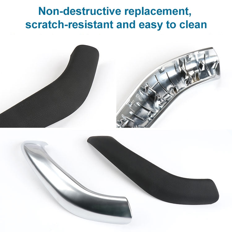 Car Left Side Inside Doors Handle Pull Trim Cover 51417417513 for BMW X1 2016-, Left Driving, Left Side (Red), Left Side (Black), Left Side (Coffee), Left Side (Beige White), Left Side (Beige)