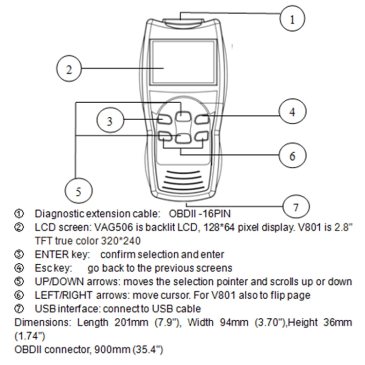OE581 Car Mini Code Reader OBD2 Fault Detector Diagnostic Tool, OE581