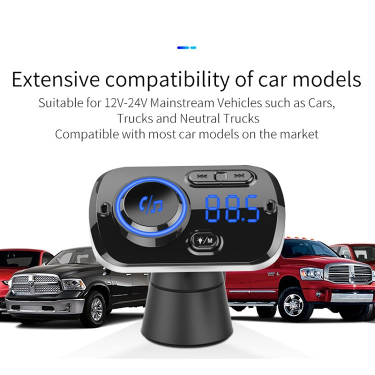 BC49BQ Car Digital Radio Receiver Bluetooth MP3 Player FM Transmitter Voice Assistant QC3.0 Quick Charger, BC49BQ