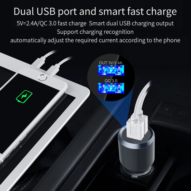 BC49BQ Car Digital Radio Receiver Bluetooth MP3 Player FM Transmitter Voice Assistant QC3.0 Quick Charger, BC49BQ