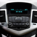 Car Carbon Fiber CD Panel Decorative Sticker for Chevrolet Cruze 2009-2015, Left and Right Drive Universal, CD Panel