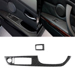 2 in 1 Carbon Fiber Car Right Driving Lifting Panel Decorative Sticker for BMW E92 2005-2012, For BMW