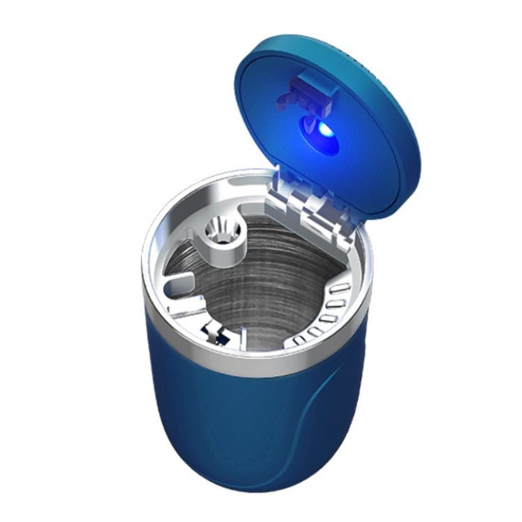 Portable Car Stainless Steel Liner Cigarette Ashtray with Light, with Stainless Steel Liner