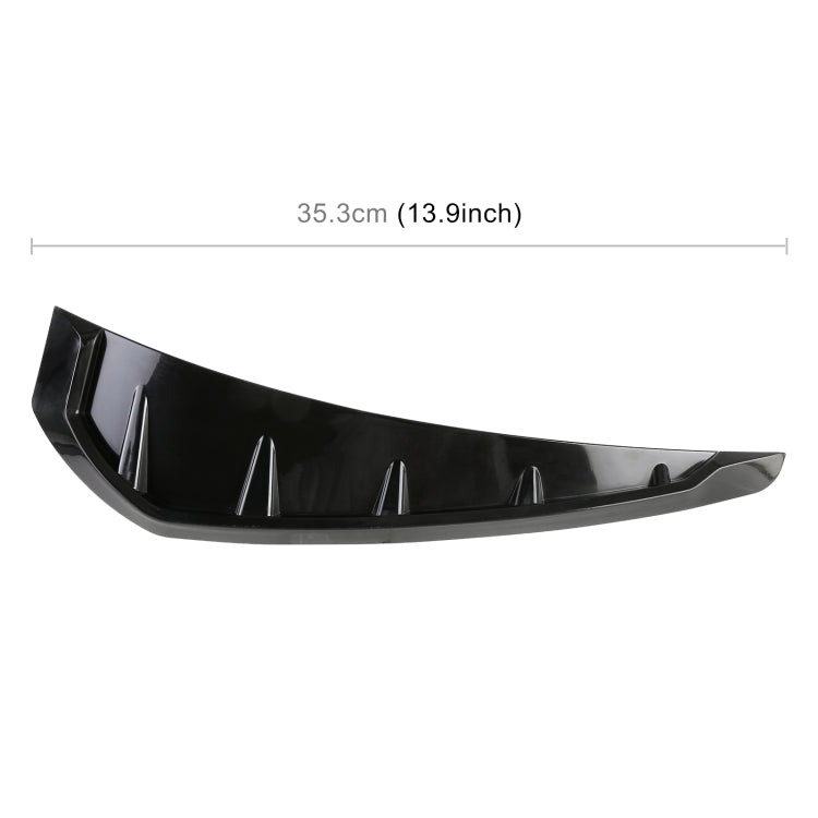 2 PCS Car Soft Silicone Decorative Sticker Outside Sticker, Bright Black, Bright Black