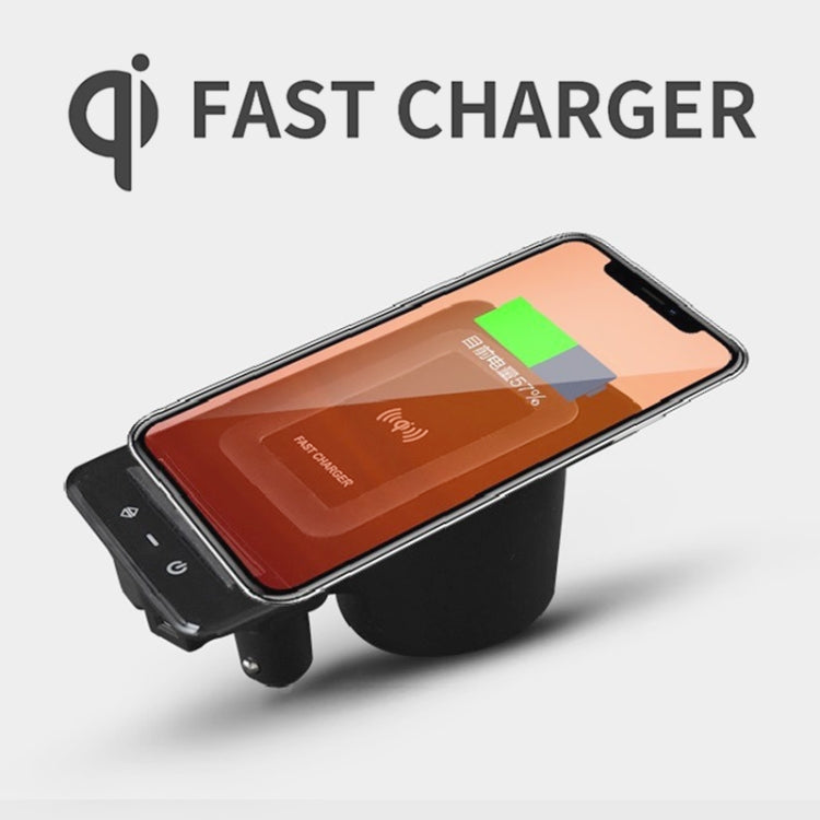 HFC-1052 Car Qi Standard Wireless Charger 15W / 10W Quick Charging for Audi A6L 2019-2022, Left Driving, HFC-1052