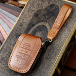 Hallmo Car Genuine Leather Key Protective Cover for Toyota Sienna 5-button, For Toyota Sienna 5-button (Black), For Toyota Sienna 5-button (Blue), For Toyota Sienna 5-button (Brown)