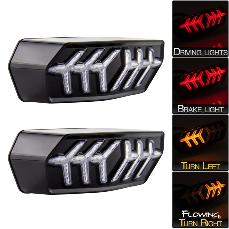 2 PCS KC670 Motorcycle Integrated Flashing Turn Signal Brake Tail Light for Honda MSX125 CBR650F CTX700, KC670