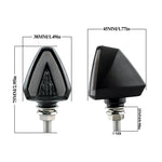 2 PCS KC018A Motorcycle Triangular V-shaped Two-color LED Brake Turn Signal Light, KC018A