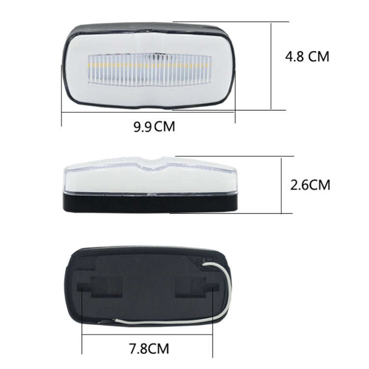 2 PCS MK-190 Truck LED Side Marker Light, MK-190 (Red Light), MK-190 (White Light)