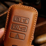 For Land Rover Car Cowhide Leather Key Protective Cover Key Case, For Land Rover