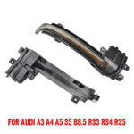 1 Pair For Audi A4 B8.5 Car Dynamic LED Turn Signal Light Rearview Mirror Flasher Water Blinker, For Audi A4 B8.5