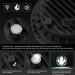 7 inch H4 / H13 DC 9V-30V 3000LM 3000K-6000K 25W Car Round Shape LED Headlight Lamps for Jeep Wrangler, with Angel Eye, For Jeep Wrangler, For Jeep Wrangler (Blue Light)