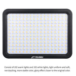 YELANGU YLG0504B 204 LEDs 1000LM 3300-5600K No Polar Dimmable Studio Light Video & Photo Light for Canon, Nikon, DSLR Cameras, 204 LEDs