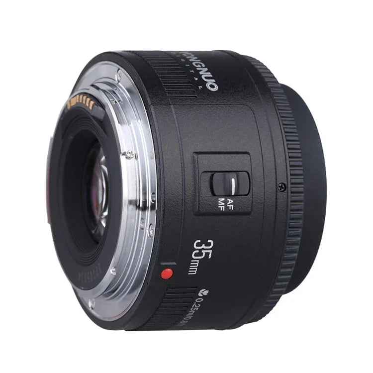 YONGNUO YN35MM F2N 1:2 AF/MF Wide-Angle Fixed/Prime Auto Focus Lens for Nikon DSLR Cameras, YN35mm F2N
