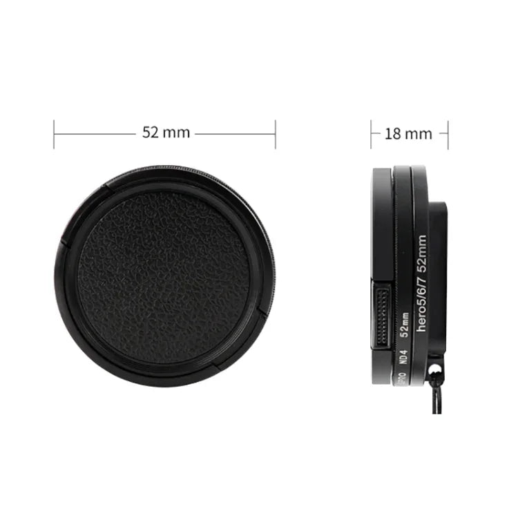 RUIGPRO for GoPro HERO 7/6 /5 Professional 52mm ND4 Lens Filter with Filter Adapter Ring & Lens Cap, ND4 Lens
