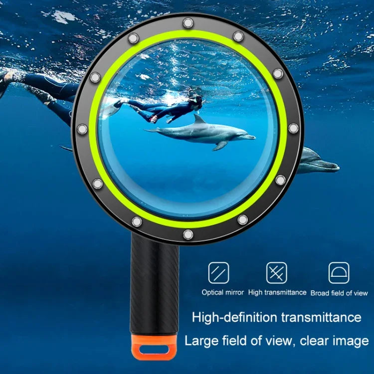 RUIGPRO Floating Hand Grip Dome Port Underwater Diving Camera Lens Transparent Cover for DJI Osmo Action, Osmo Action