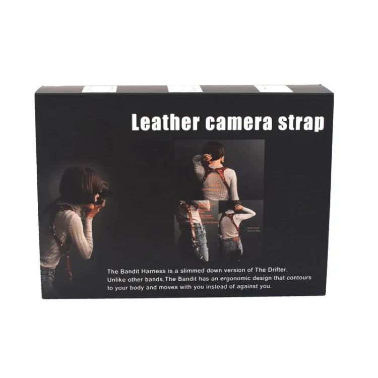 Quick Release Anti-Slip Shoulder Leather Harness Camera Strap with Metal Hook for SLR / DSLR Cameras (Left Shoulder), Left Shoulder, Right Shoulder