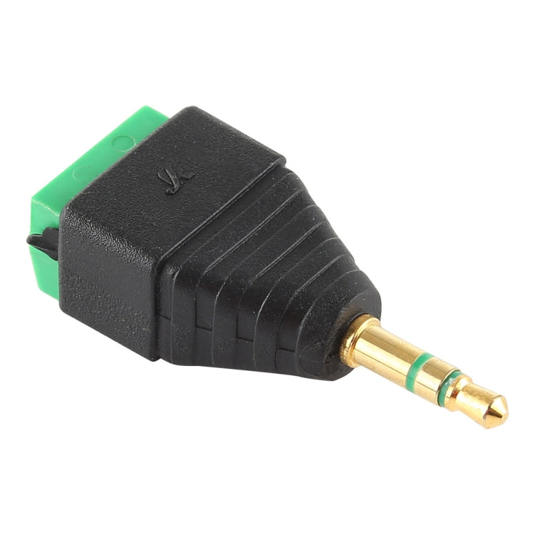 3.5mm Male Plug 3 Pole 3 Pin Terminal Block Stereo Audio Connector, 3.5mm Male (3 Pin)