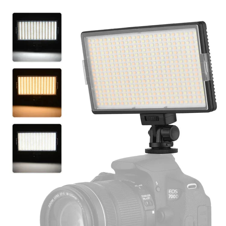 LED01 416 LEDs 3600LM Professional Vlogging Photography Video & Photo Studio Light for Canon / Nikon DSLR Cameras, 416 LED