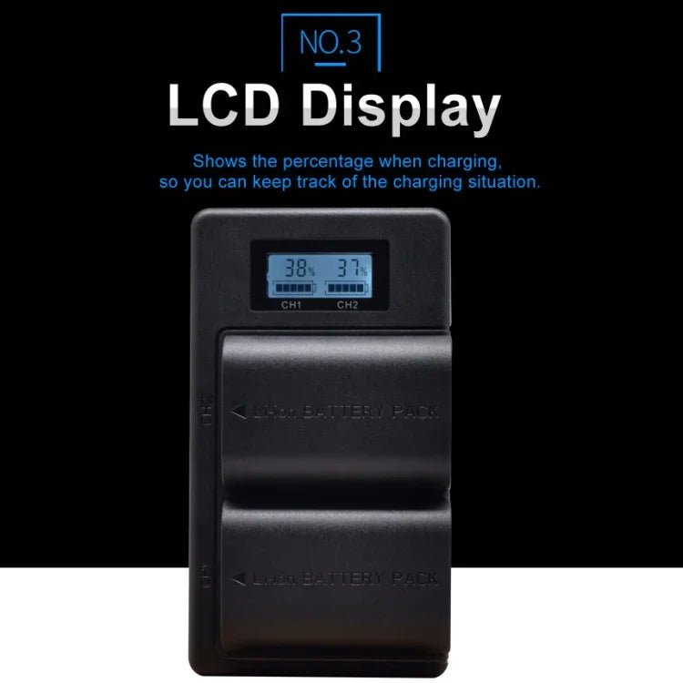 LP-E6 Digital Camera SLR Battery Digital LCD Charger for Canon Series, LP-E6
