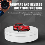 13.8cm Mirror Style USB Charging Smart 360 Degree Rotating Turntable Display Stand Video Shooting Props Turntable for Photography, Load 3kg, 13.8cm Mirror/Powered by USB(W)