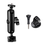 9cm Connecting Rod 20mm Ball Head Motorcycle Rearview Mirror Fixed Mount Holder with Tripod Adapter & Screw for GoPro, Insta360, DJI and Other Action Cameras, 9cm Connecting Rod Holder