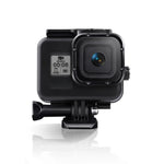 For GoPro HERO8 Black 45m Waterproof Housing Protective Case with Buckle Basic Mount & Screw & (Purple, Red, Pink) Filters & Floating Bobber Grip & Strap & Anti-Fog Inserts, Transparent HERO8 Case+Filters