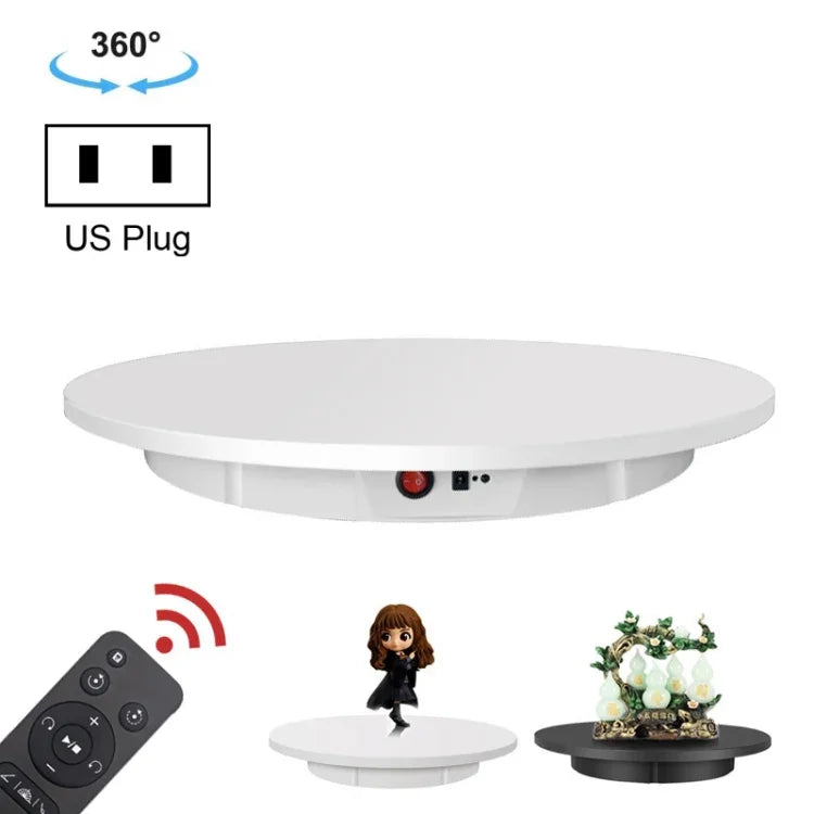 60cm Electric Rotating Display Stand Props Turntable, Load: 100kg, Plug-in Power, US Plug, 60cm, US Plug