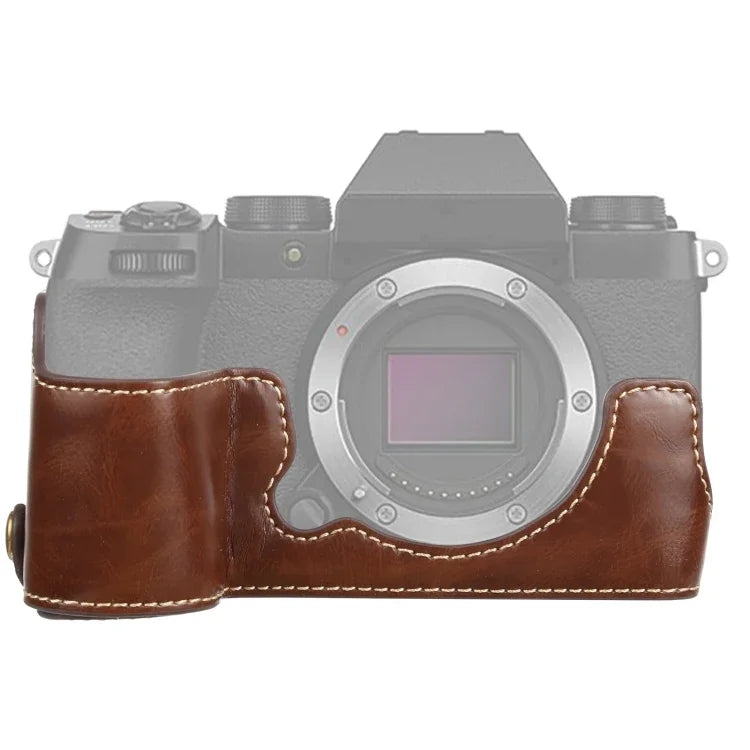 1/4 inch Thread PU Leather Camera Half Case Base for FUJIFILM X-S10, Fr FUJIFILM X-S10, For FUJIFILM X-S10
