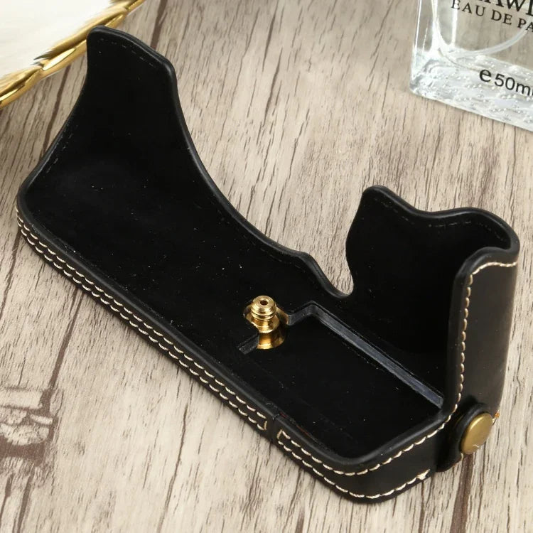 1/4 inch Thread PU Leather Camera Half Case Base for FUJIFILM XT200, For FUJIFILM XT200
