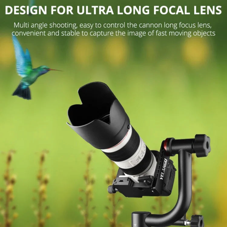 YELANGU  A201 360 Degree Horizontal Gimbal Tripod Head for DV and SLR Cameras, A201