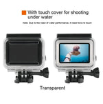 45m Waterproof Housing Protective Case + Touch Screen Back Cover for GoPro NEW HERO /HERO6 /5, with Buckle Basic Mount & Screw & (Purple, Red, Pink) Filters, No Need to Remove Lens, Touch Screen + Filters (Transparent)