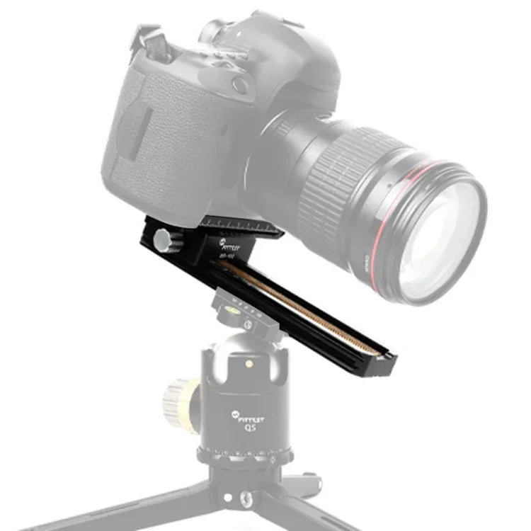 FITTEST 180mm Precision Aluminium 2-way Macro Rail Slider Tripod Head Quick Release Plate Holder, MR-180