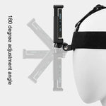 Elastic Mount Belt Adjustable Head Strap with Phone Clamp & Screw & S-type Adapter for GoPro HERO10 Black / HERO9 Black /8 /7 /6 /5, Xiaoyi and Other Action Cameras, Smarphones