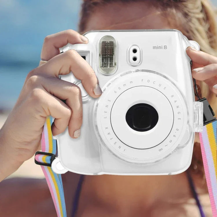 Protective Crystal Shell Case with Strap for FUJIFILM instax mini 9 / mini 8+ / mini 8, For FUJIFILM instax mini 9