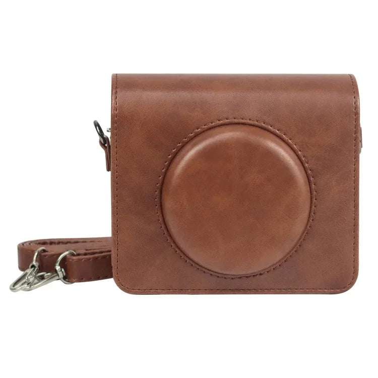 For Kodak Mini Shot 3 Square Retro / C300R instax Full Body Camera PU Leather Case Bag with Strap, For Kodak Mini Shot 3 Square Retro / C300R