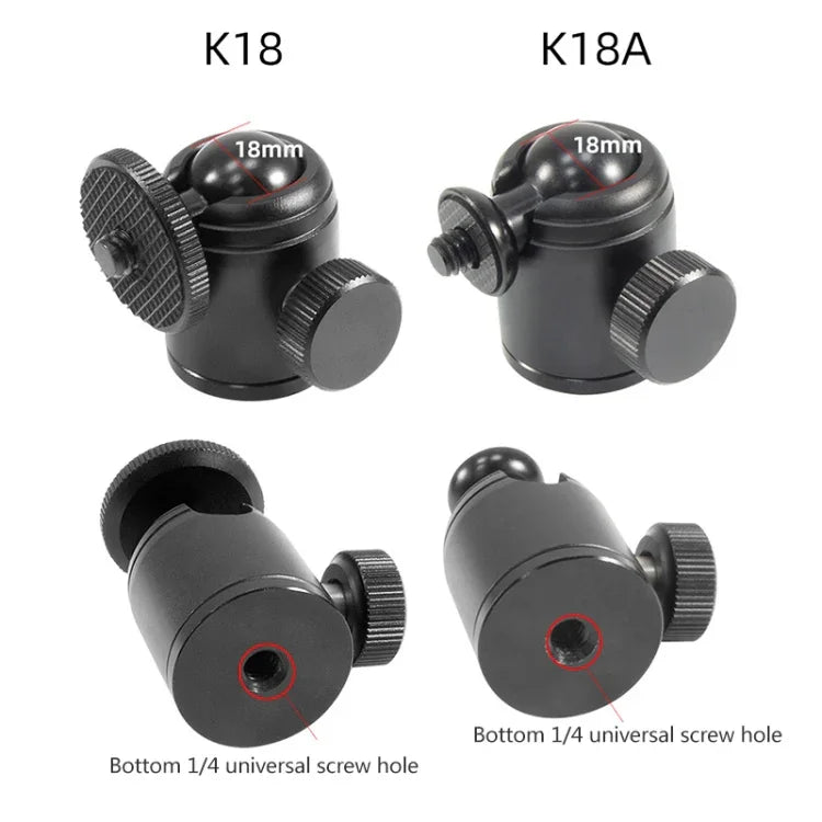 BEXIN K18A Mini 360 Degree Rotation Panoramic Metal Ball Head, K18A