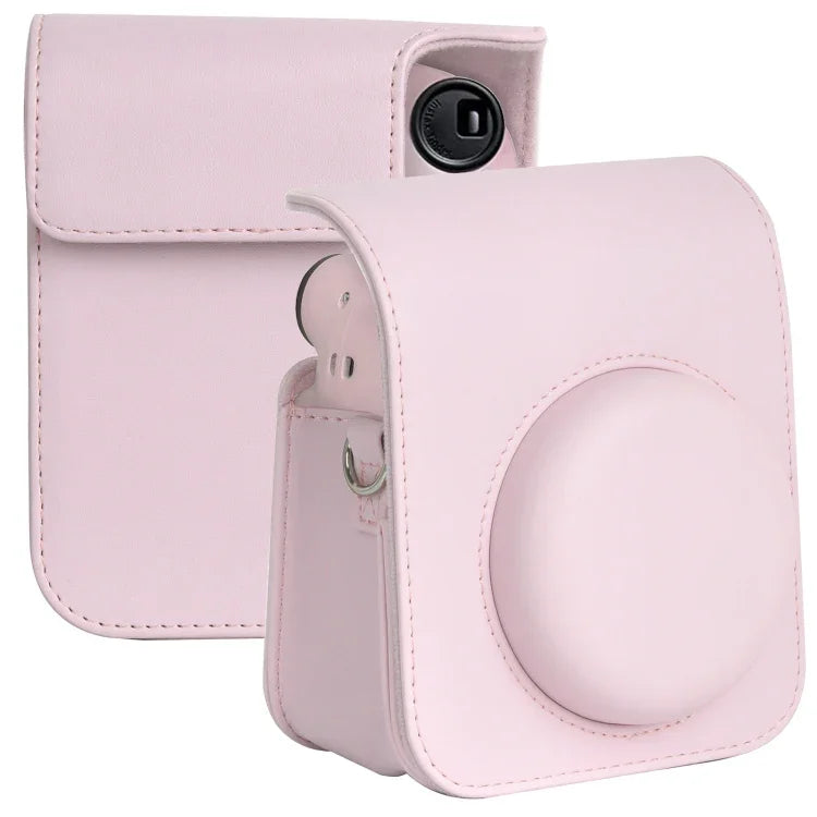 For FUJIFILM instax mini 12 Full Body Leather Case Camera Bag with Strap