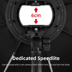 TRIOPO KS55 55cm Speedlite Flash Octagon Parabolic Softbox Diffuser with Bracket Mount Handle, KS55
