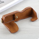 1/4 inch Thread PU Leather Camera Half Case Base for FUJIFILM X-A5 / X-A20, For FUJIFILM XA5
