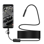 Y101 8mm Spiral Head 3 In 1 Waterproof Digital Endoscope Inspection Camera, Length: 2m Hard Cable, Length: 2m Hard Cable