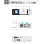 T5 100ANSI Lumens 800x400 Resolution 480P LED+LCD Technology Smart Projector, Support HDMI / SD Card / 2 x USB / Audio 3.5mm, Ordinary Version, Ordinary Version