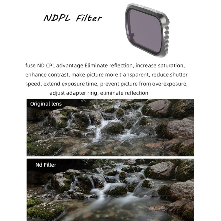 JSR KS ND32PL Lens Filter for DJI Air 2S, Aluminum Frame, ND32PL