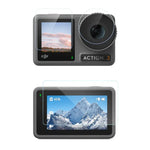 For DJI Osmo Action 3 3-in-1 Lens Front and Back Screen Diamond Explosion-proof Film, For DJI Osmo Action 3