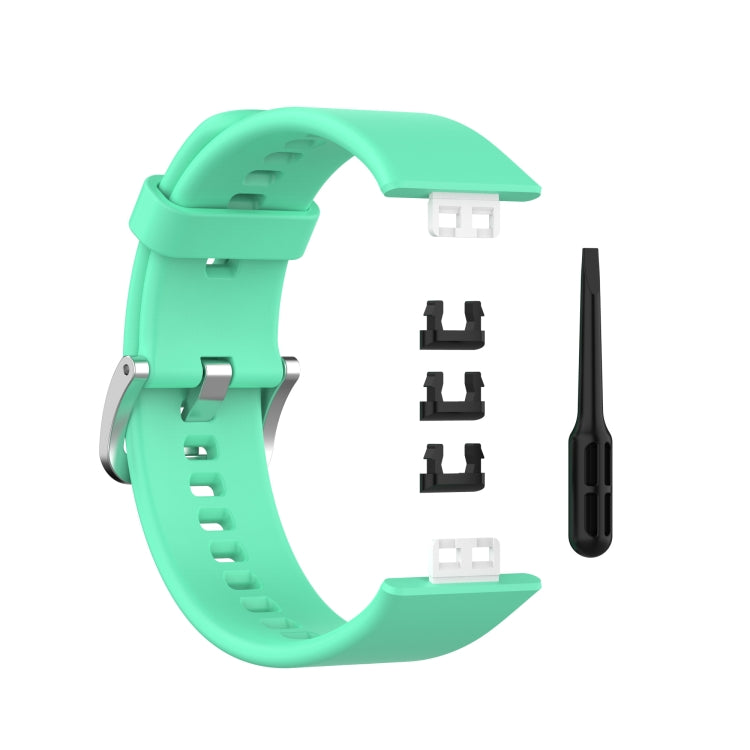 For Huawei Watch Fit Silicone Replacement Wrist Strap Watchband with Stainless Steel Buckle