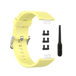 For Huawei Watch Fit Silicone Replacement Wrist Strap Watchband with Stainless Steel Buckle