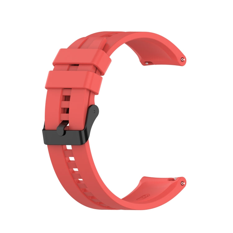 For Huawei Watch GT 2 46mm Silicone Replacement Wrist Strap Watchband, with Black Buckle, with Silver Buckle