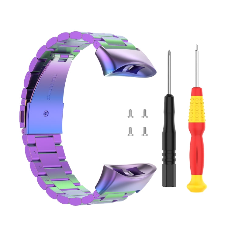 For Garmin Forerunner 45 / 45S / Swim 2 Universal Three Beads Stainless Steel Replacement Wrist Strap Watchband, For Garmin Forerunner 45 / 45S