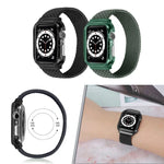 Weave Replacement Wrist Strap Watchbands with Frame For Apple Watch Series 6 & SE & 5 & 4 44mm / 3 & 2 & 1 42mm, 128mm, 135mm, 140mm, 145mm, 150mm, 155mm, 160mm, 165mm