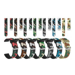 Camouflage Silicone Replacement Wrist Strap Watchband with Silver Buckle, 20mm For Amazfit GTR 2 / GTR 42mm, 20mm For Amazfit GTR 42mm, 20mm For Amazfit GTS / GTS 2, 20mm For Amazfit Pop, 22mm For Amazfit Smart Sport Watch